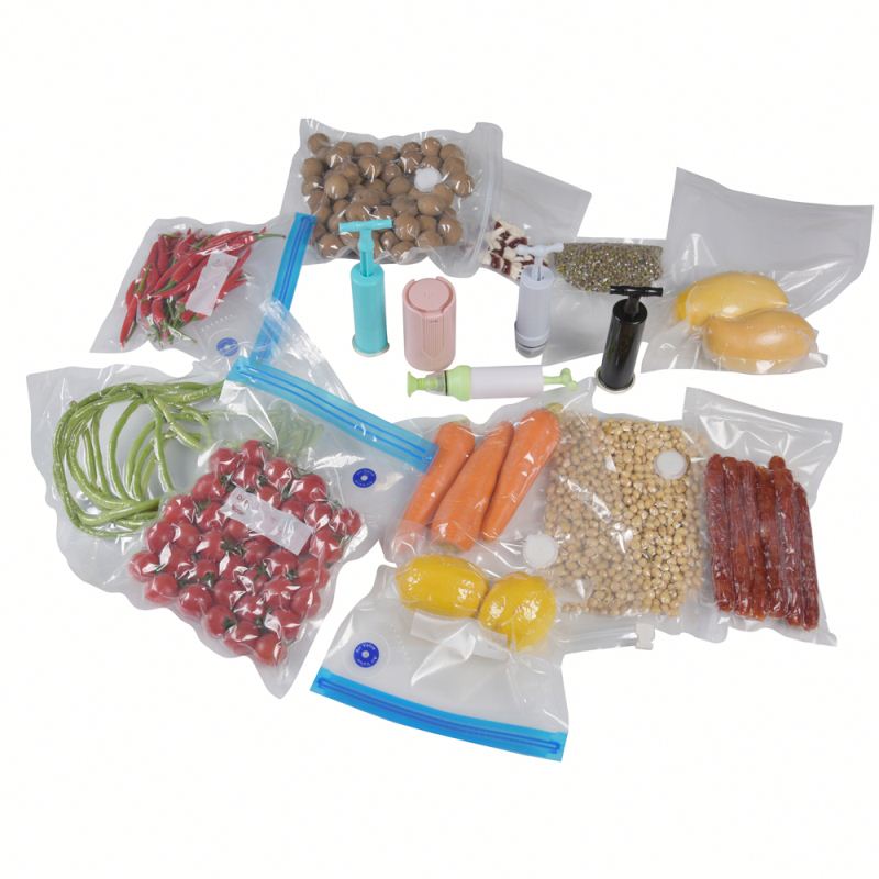 Vacuum bags transparent vacuum packaging bags for fresh food with pump 